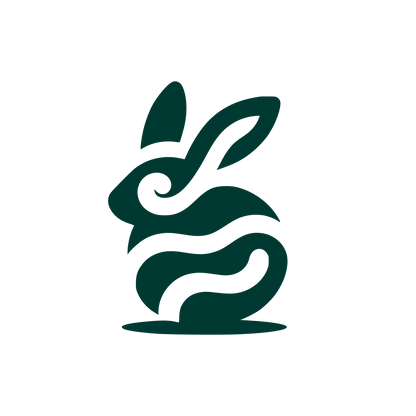 Stylized Rabbit Logo #003932