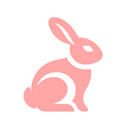 Rabbit Silhouette Logo #ffa6a6