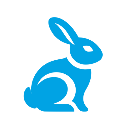Rabbit Silhouette Logo #00a3e4