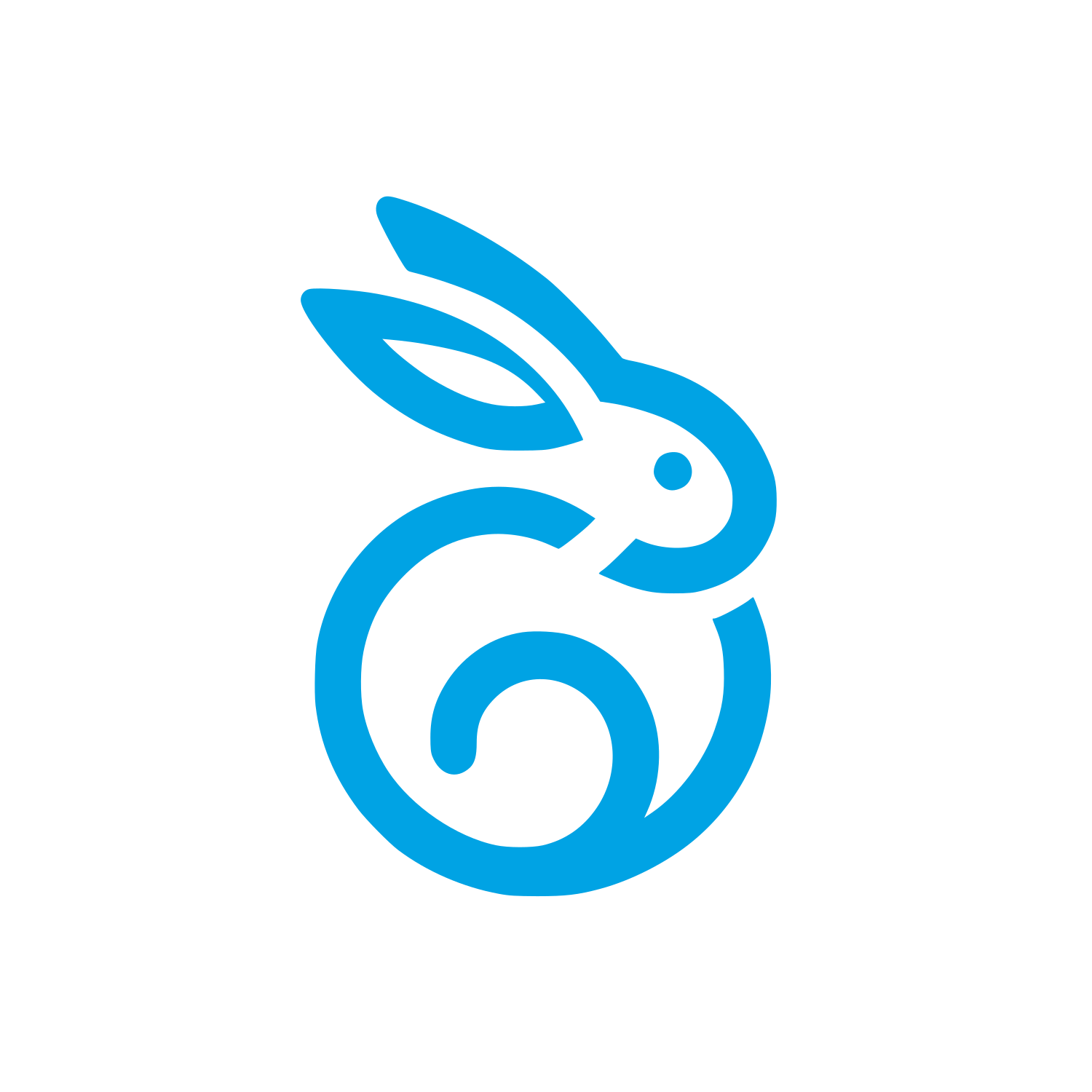 Bunny Logo Design #00a3e4
