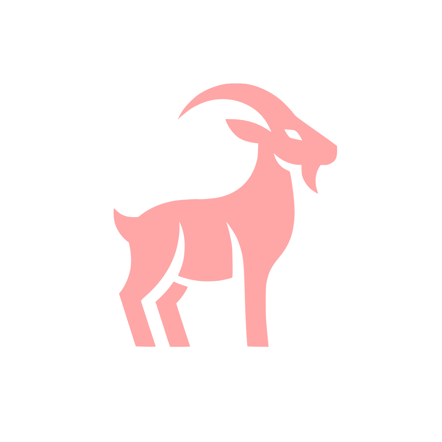 Goat Silhouette Logo #ffa6a6