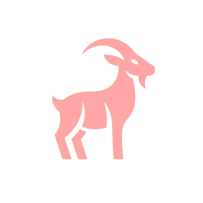 Goat Silhouette Logo #ffa6a6