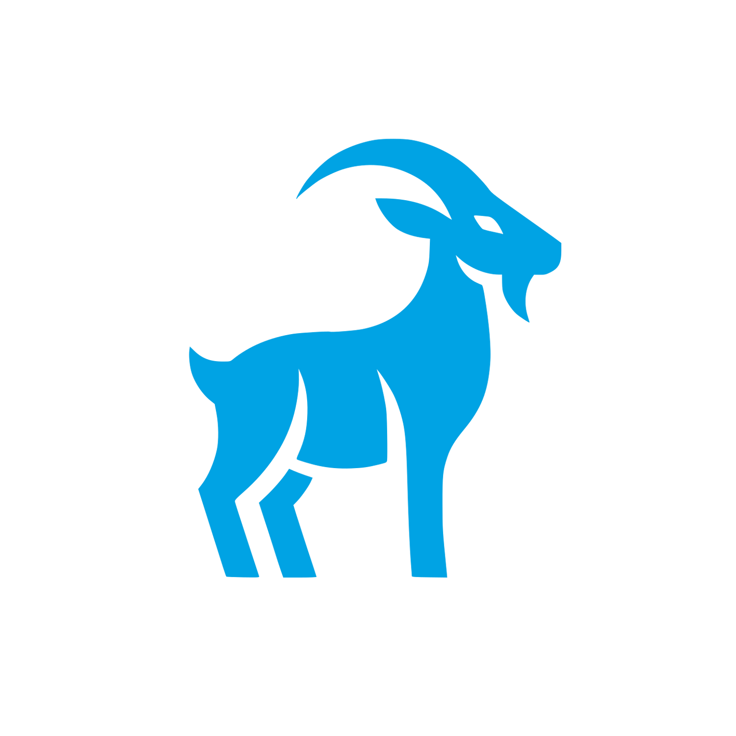 Goat Silhouette Logo #00a3e4
