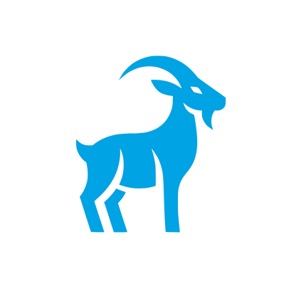Goat Silhouette Logo #00a3e4