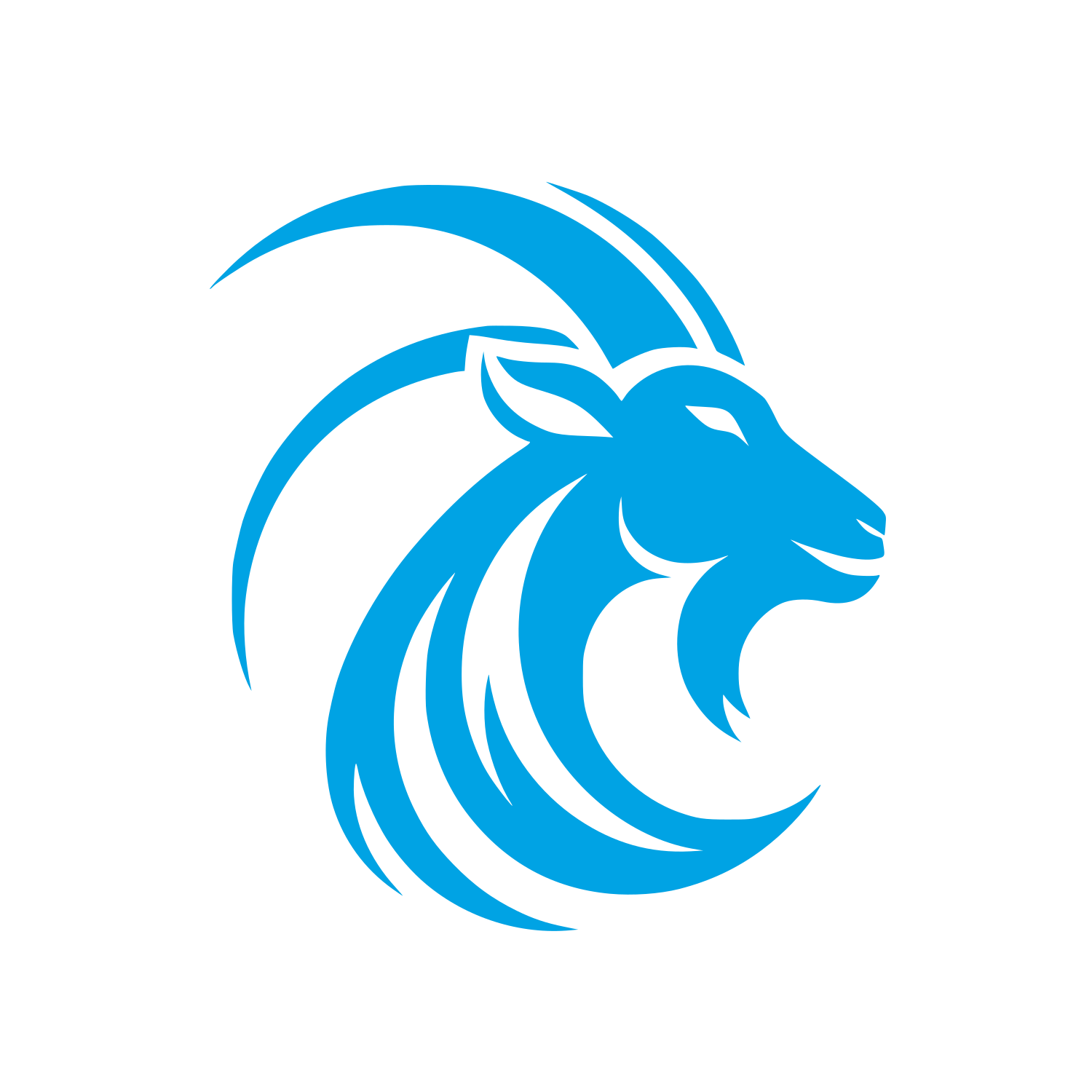 Goat Head Logo #00a3e4
