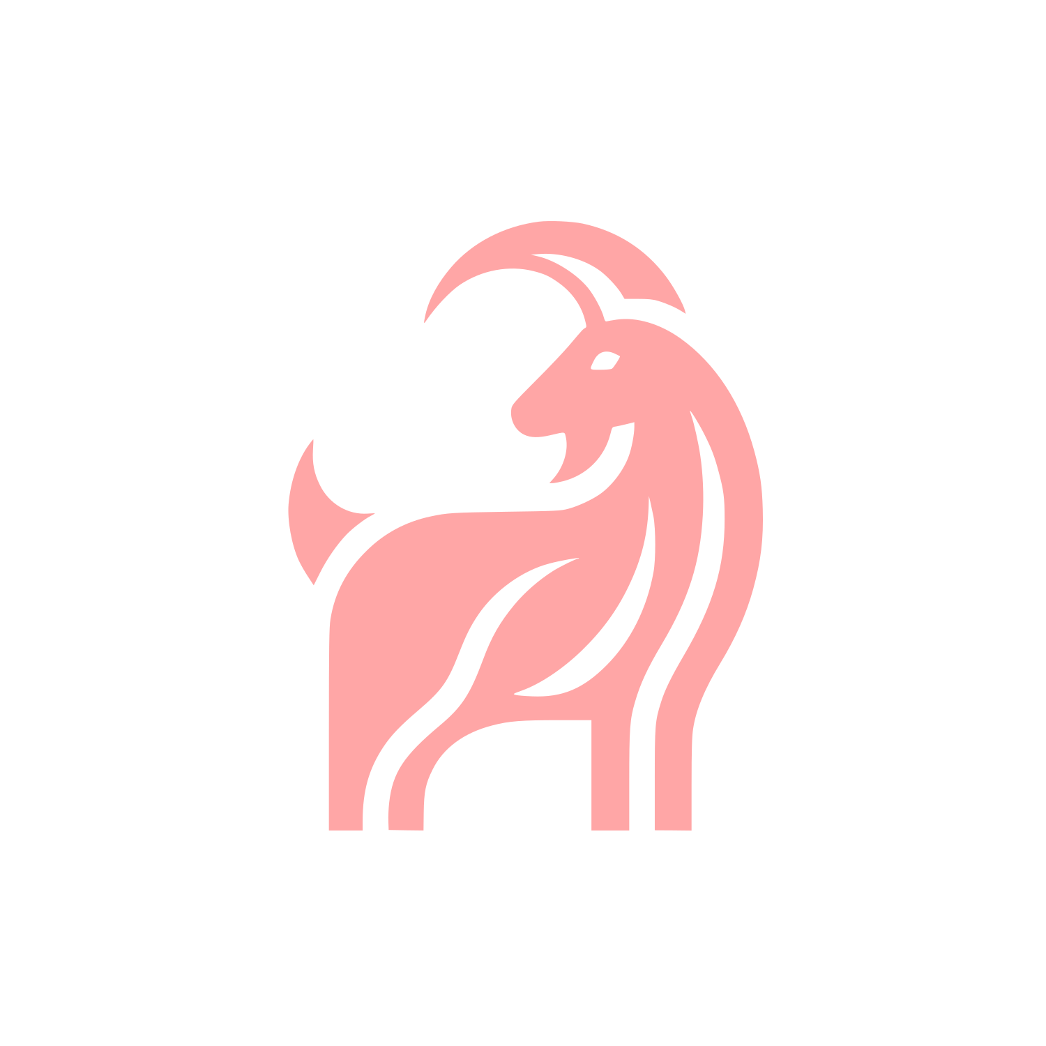 Goat Logo Design #ffa6a6