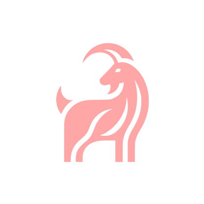 Goat Logo Design #ffa6a6