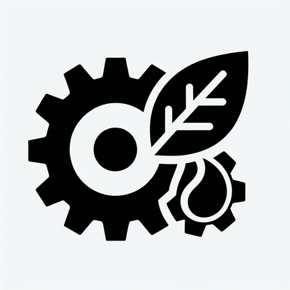 Gear Leaf Drop Logo