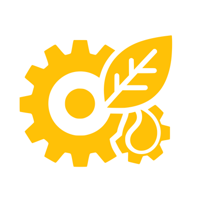 Gear Leaf Drop Logo #FFC107