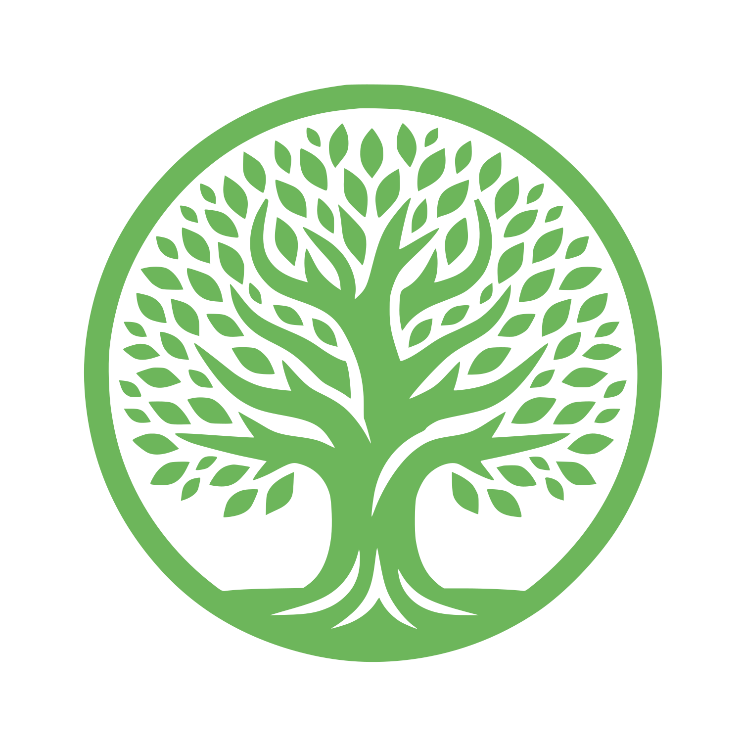 Tree in Circle Logo #6DB65B