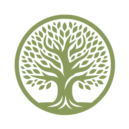 Tree in Circle Logo #8A9A5B