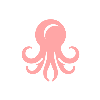 Octopus Logo Design #ffa6a6