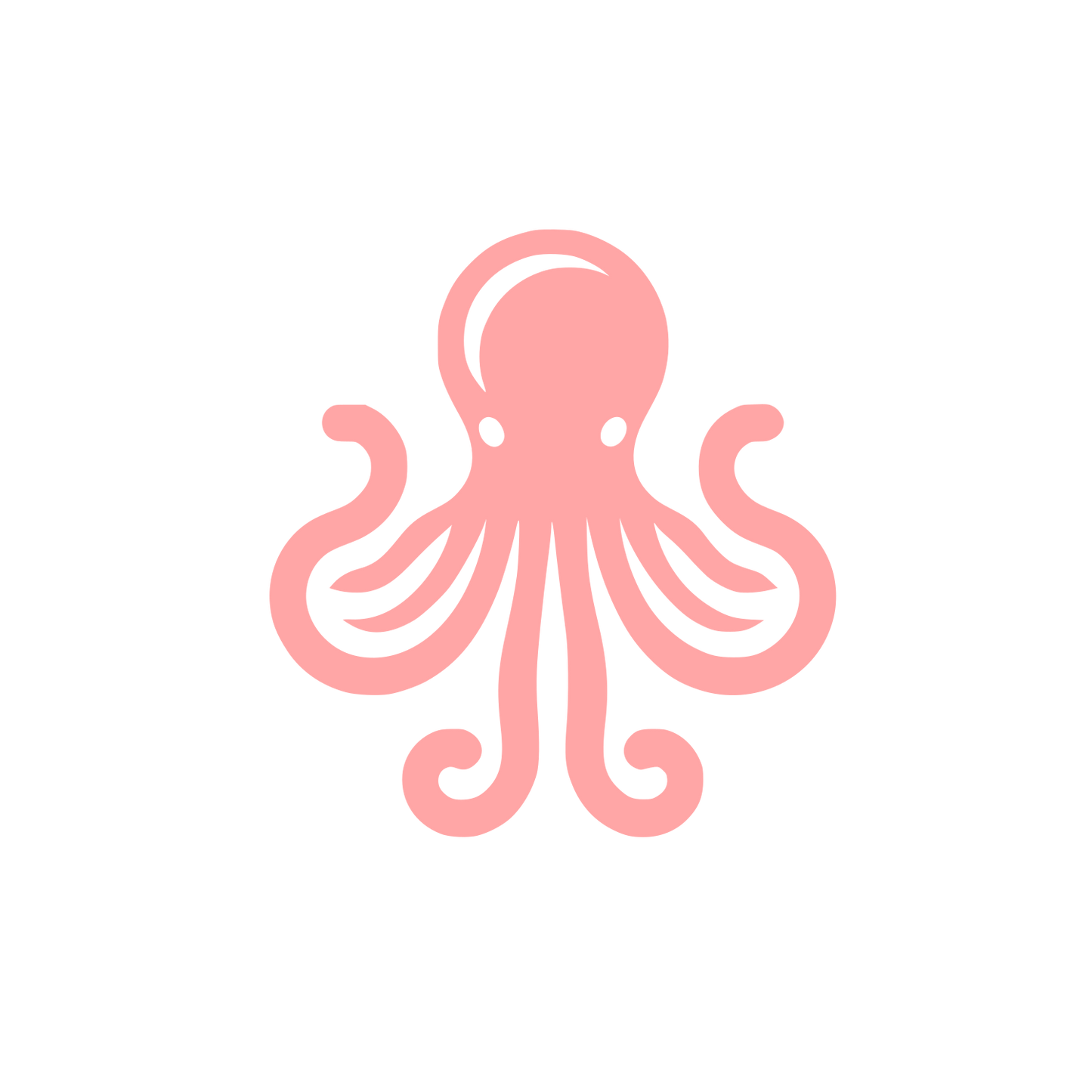 Octopus Logo Design #ffa6a6