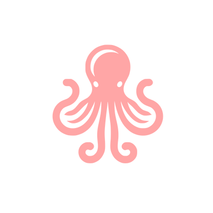 Octopus Logo Design #ffa6a6