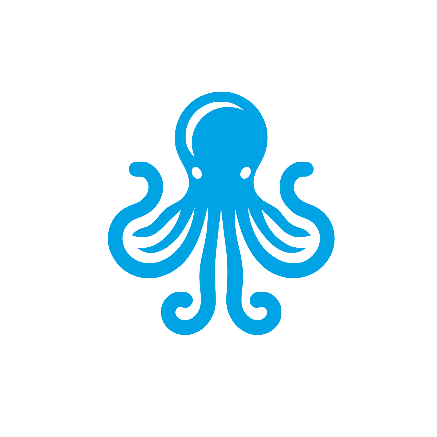 Octopus Logo Design #00a3e4