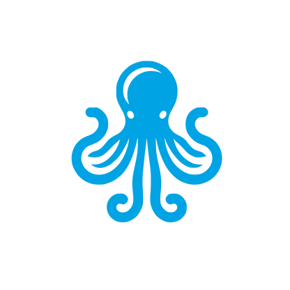 Octopus Logo Design #00a3e4