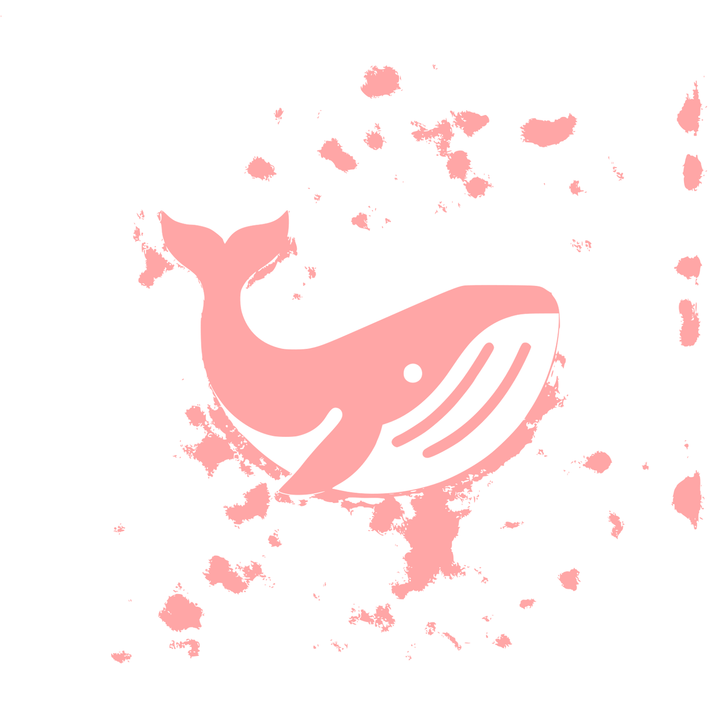 Whale Logo Design #ffa6a6