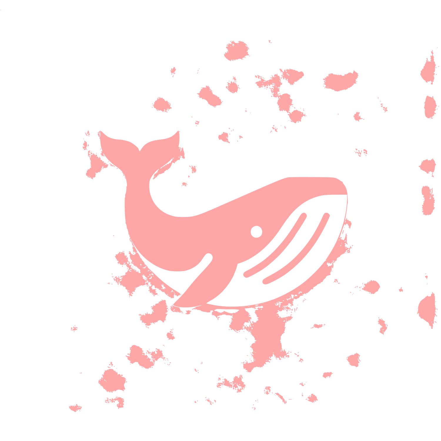 Whale Logo Design #ffa6a6