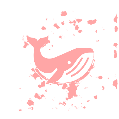 Whale Logo Design #ffa6a6