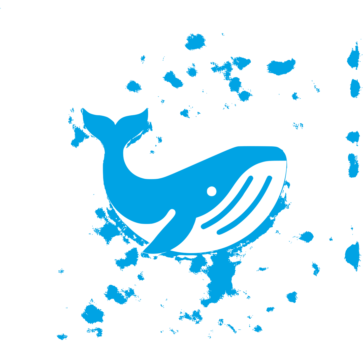 Whale Logo Design #00a3e4