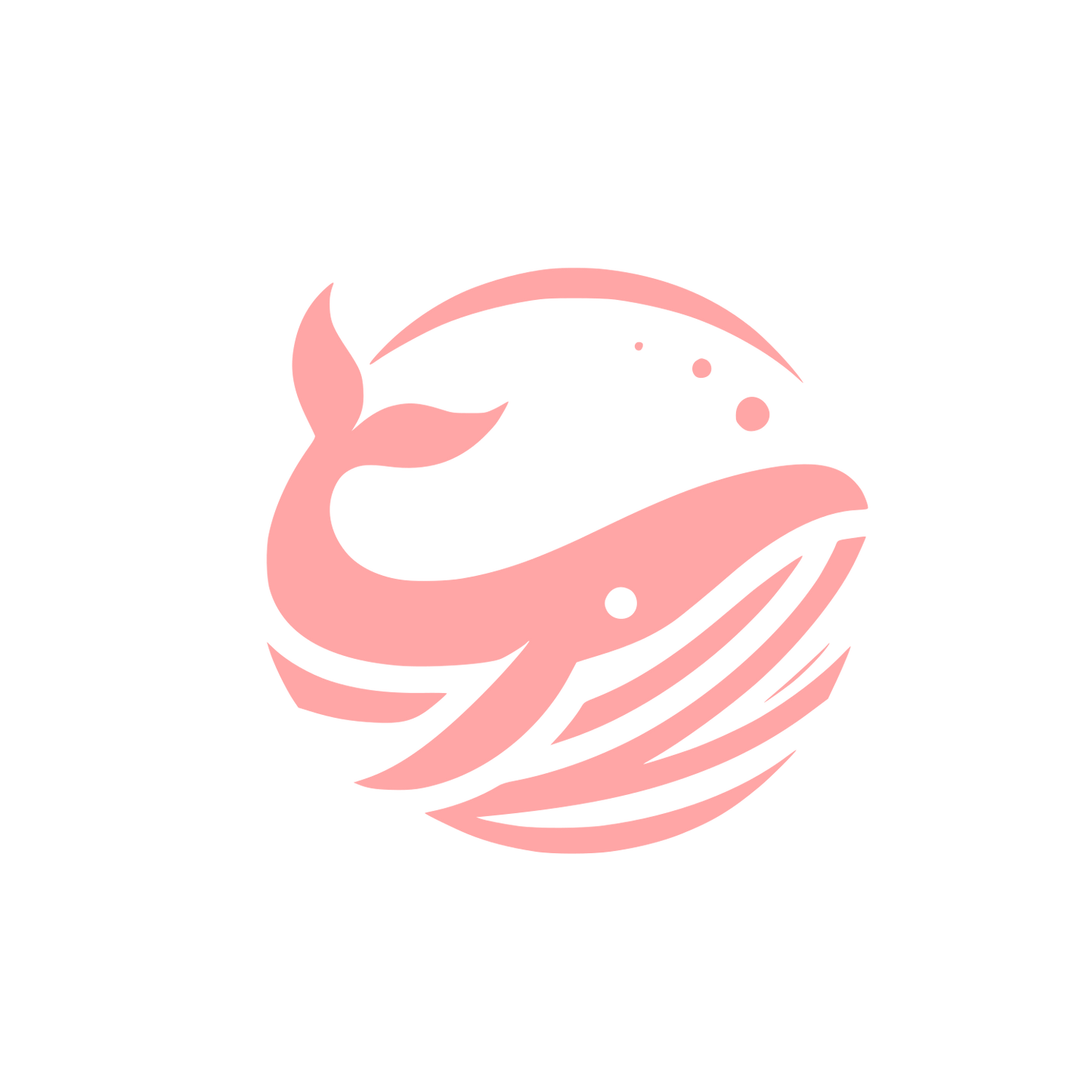 Whale Logo Design #ffa6a6
