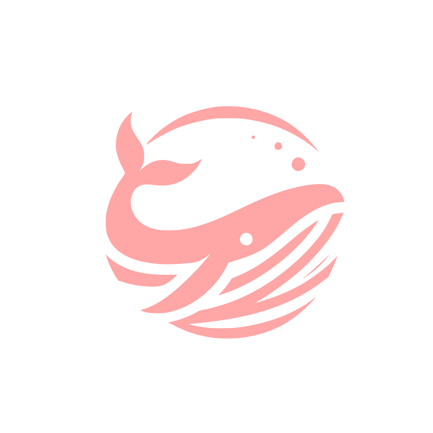 Whale Logo Design #ffa6a6