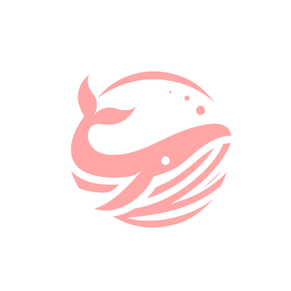 Whale Logo Design #ffa6a6