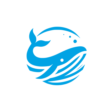 Whale Logo Design #00a3e4