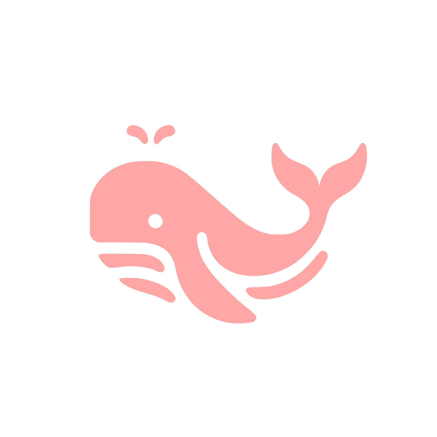 Whale Logo Design #ffa6a6