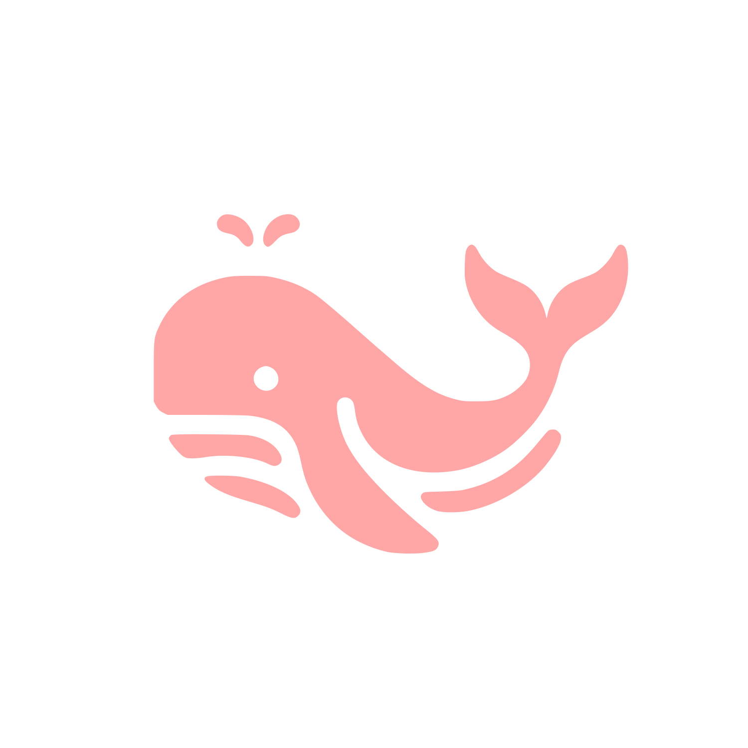 Whale Logo Design #ffa6a6
