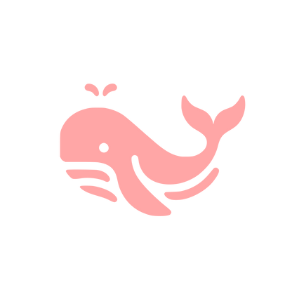 Whale Logo Design #ffa6a6