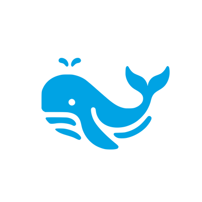 Whale Logo Design #00a3e4