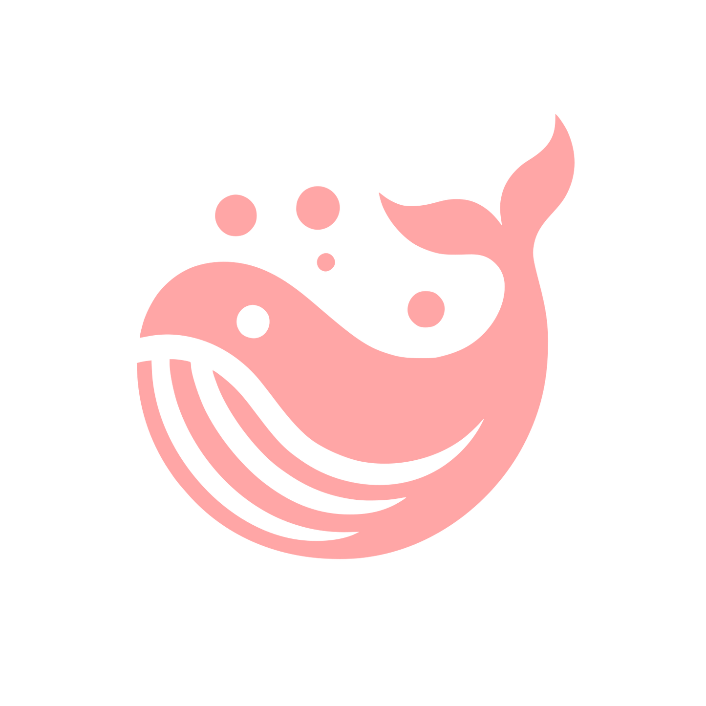 Whale Logo Design #ffa6a6