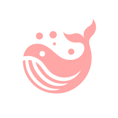 Whale Logo Design #ffa6a6