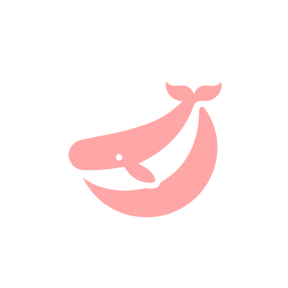 Whale Logo Design #ffa6a6
