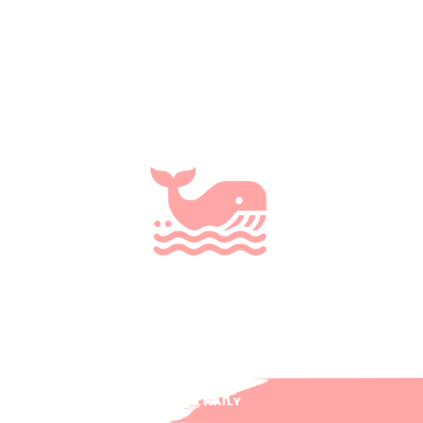 Whale Logo Design #ffa6a6