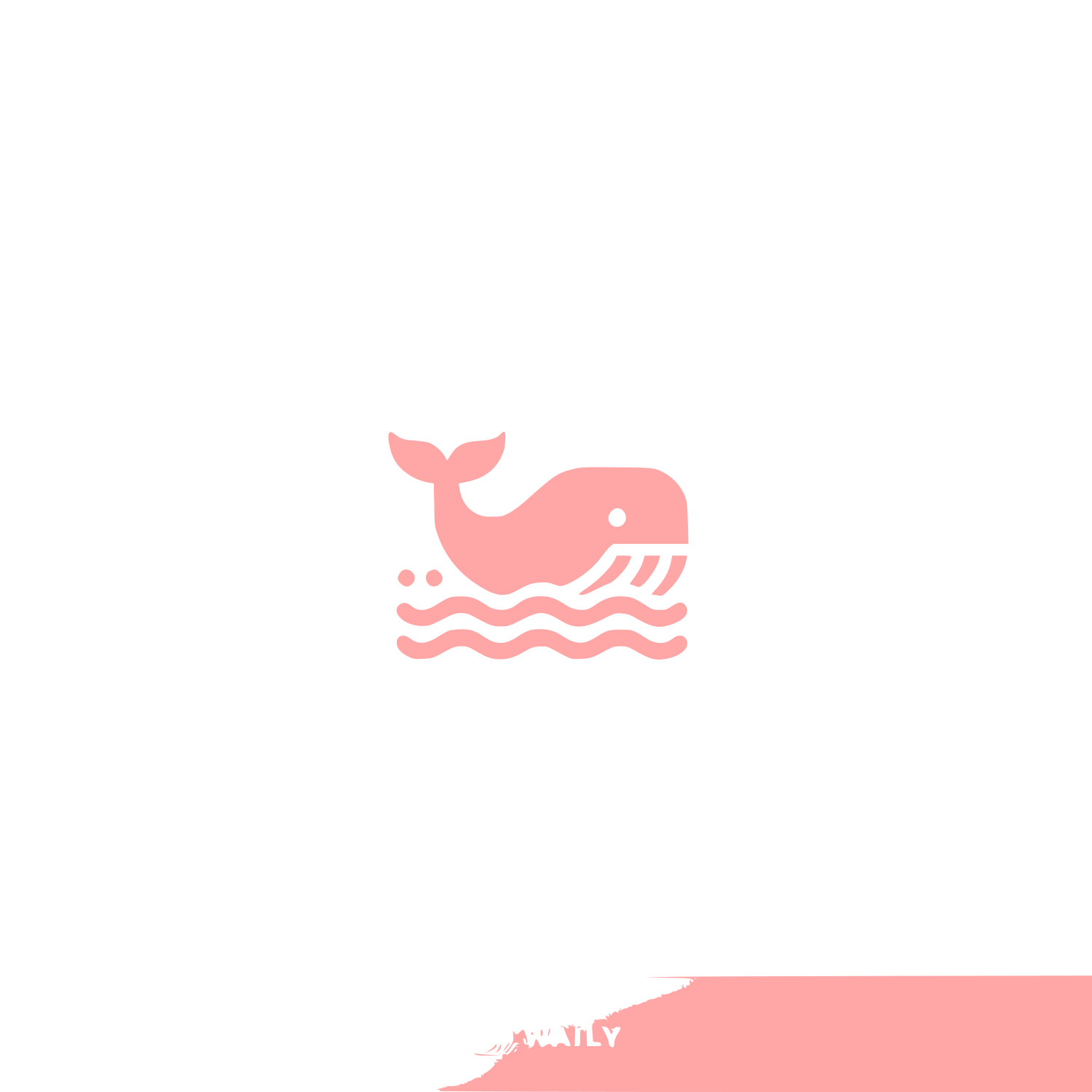 Whale Logo Design #ffa6a6