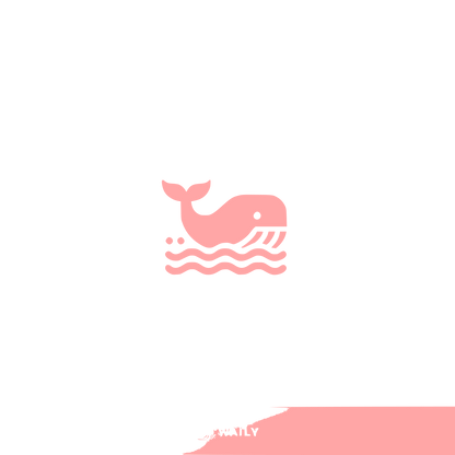 Whale Logo Design #ffa6a6