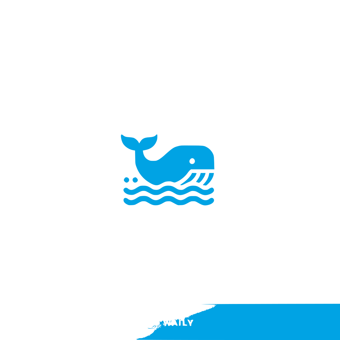 Whale Logo Design #00a3e4