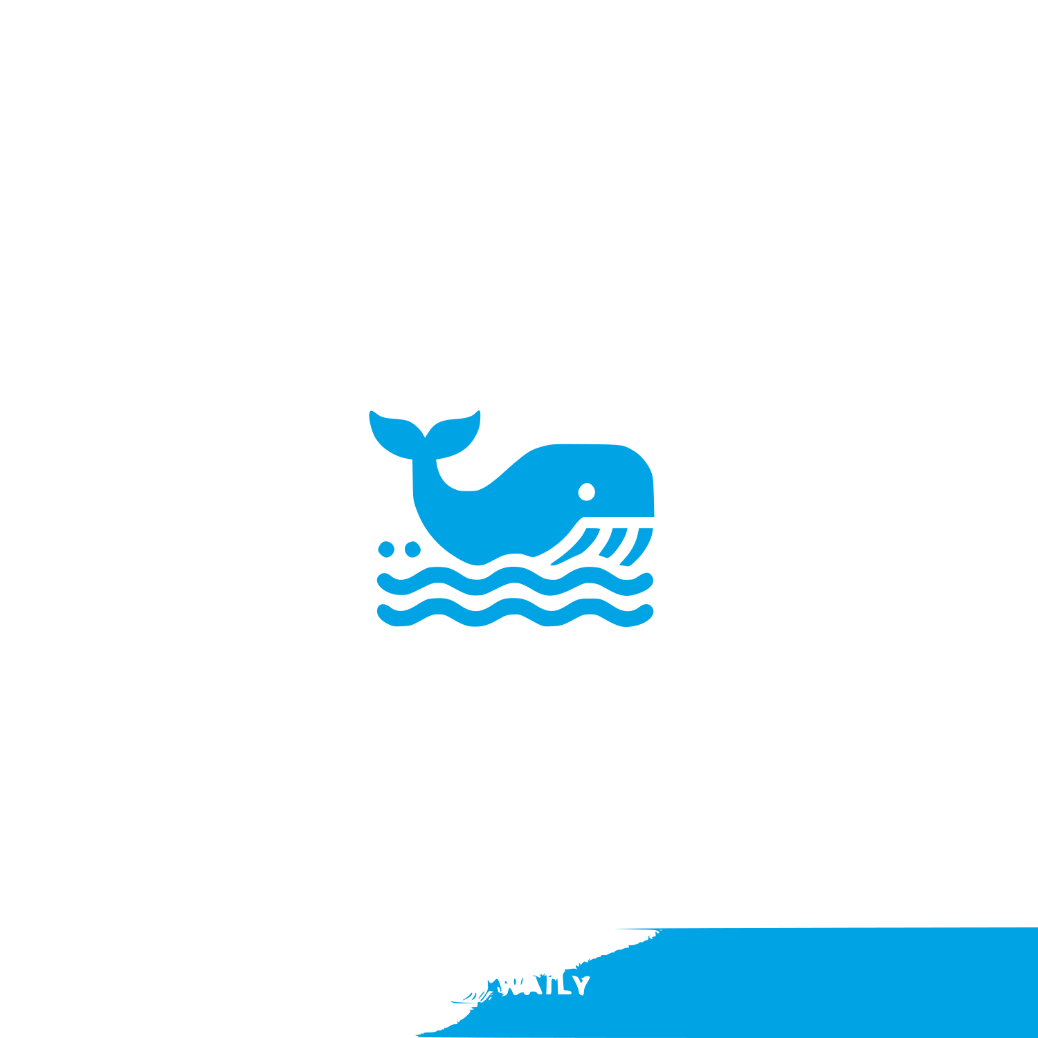 Whale Logo Design #00a3e4