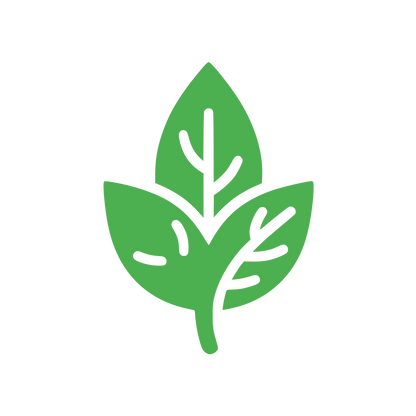 Three Leaves Emblem Logo #4CAF50