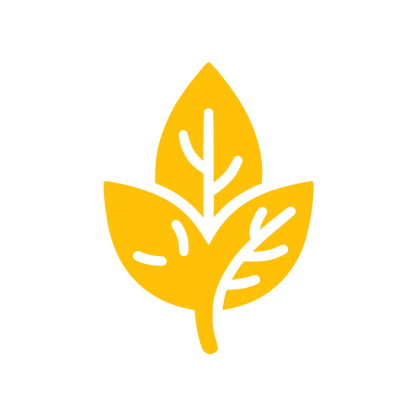 Three Leaves Emblem Logo #FFC107