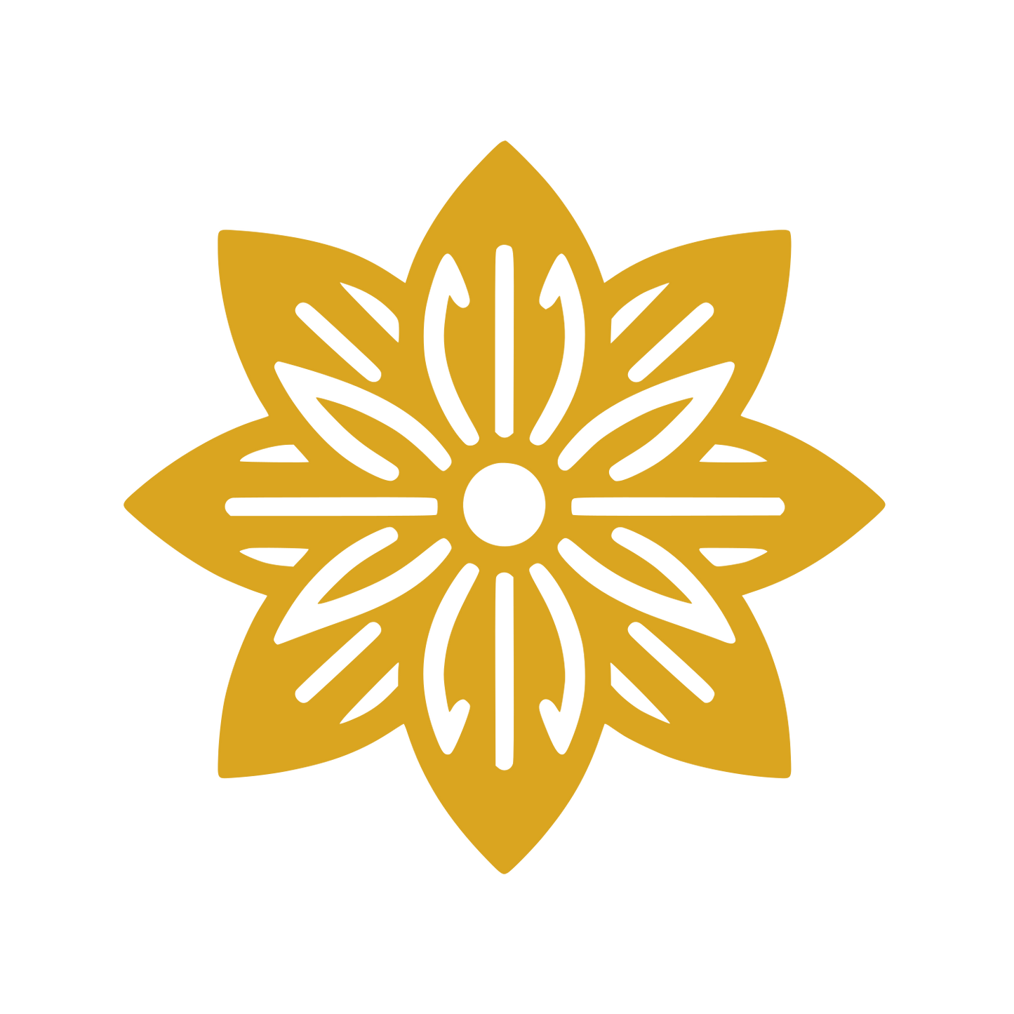 Layered Flower Petal Logo #DAA520