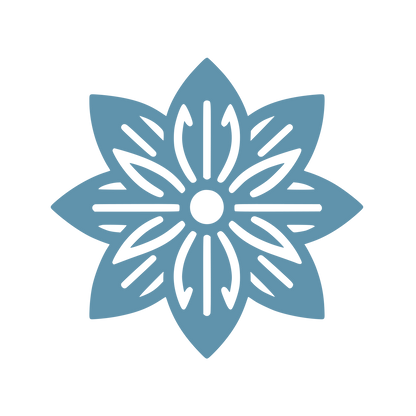 Layered Flower Petal Logo #6093AC