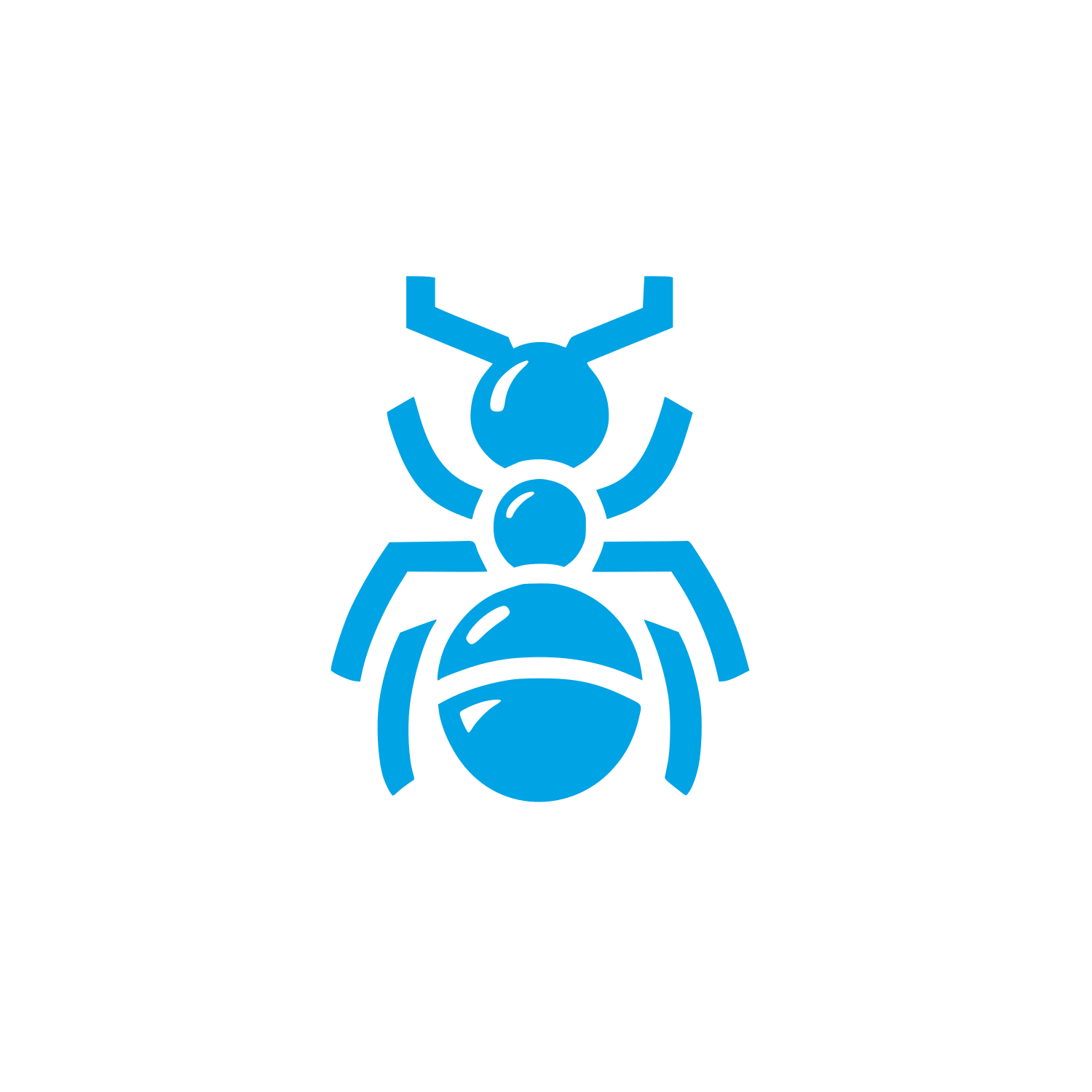Ant Logo Design #00a3e4