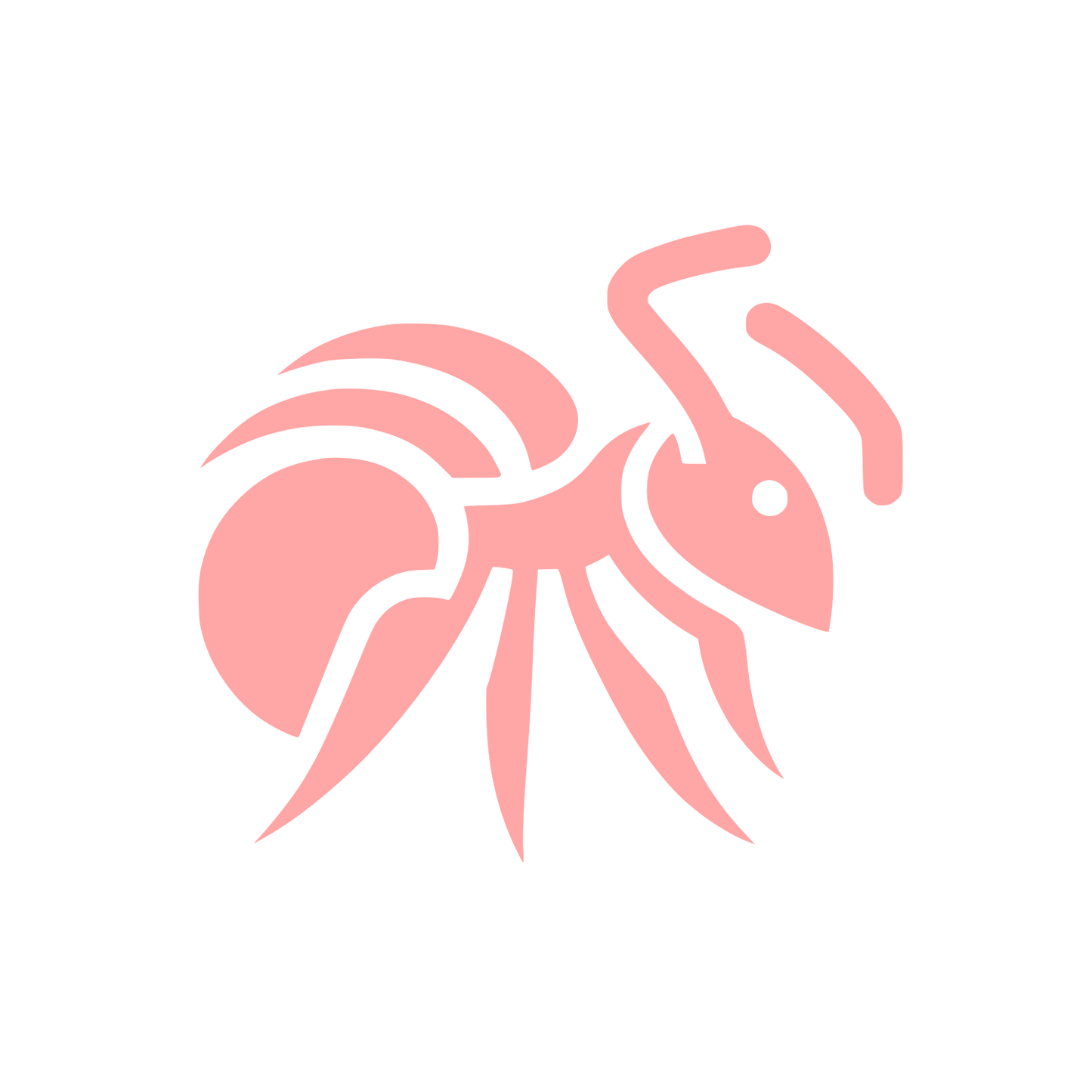 Ant Logo Design #ffa6a6