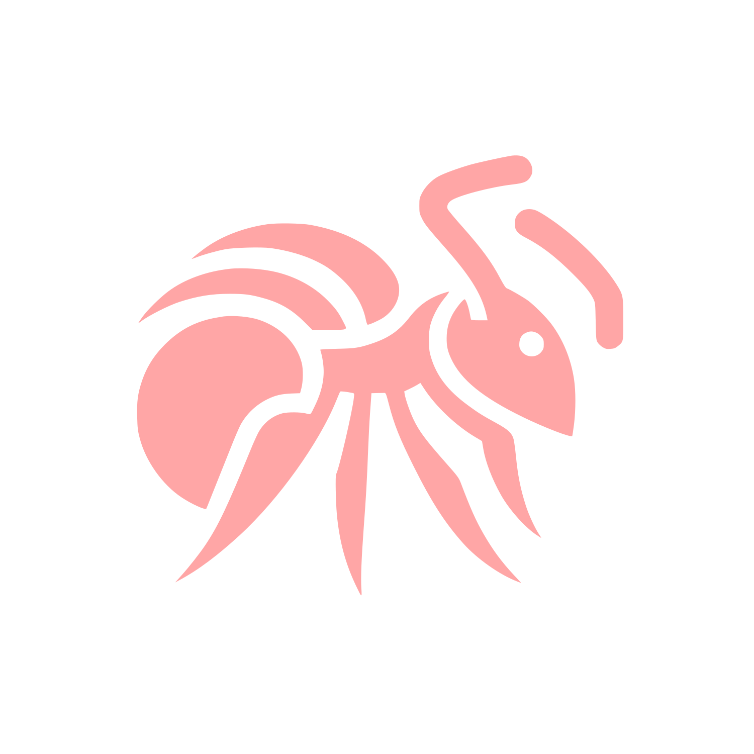 Ant Logo Design #ffa6a6