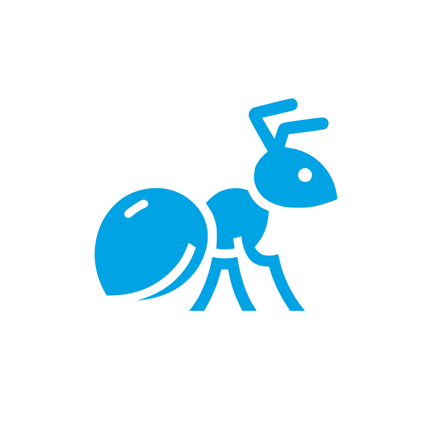 Ant Logo Design #00a3e4