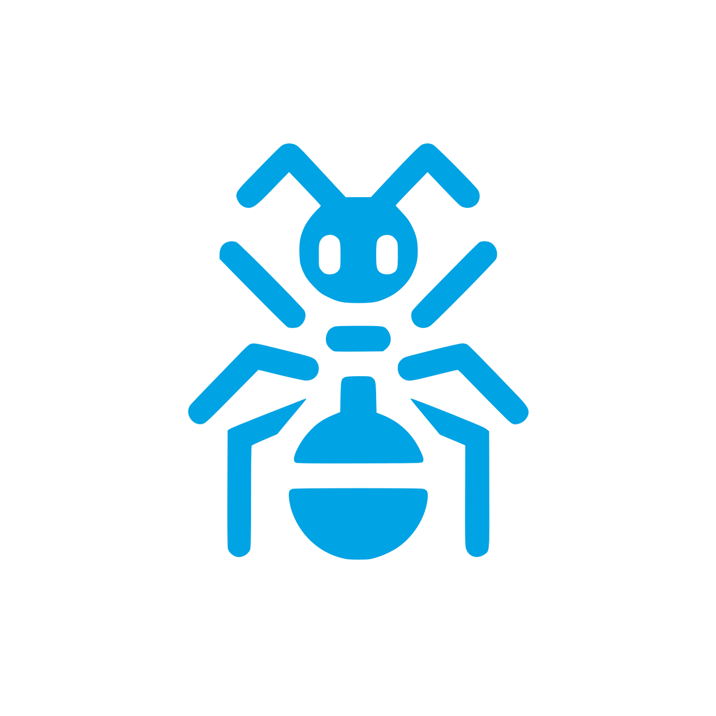 Ant Logo Design #00a3e4
