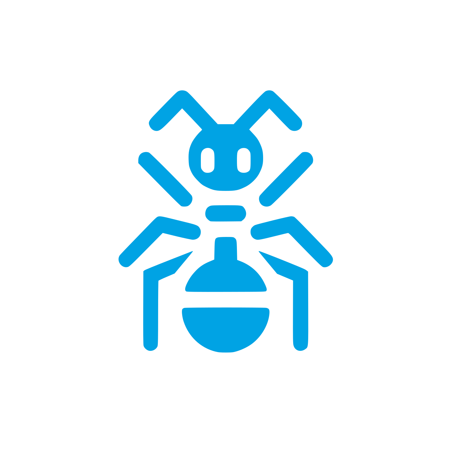 Ant Logo Design #00a3e4